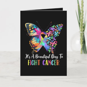 It's A Beautiful Day To Fight Cancer Holiday Card