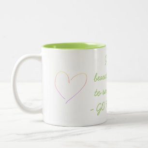 It's a beautiful day to save lives! - Go vegan Two-Tone Coffee Mug