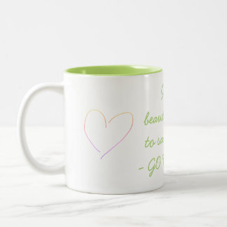 It's a beautiful day to save lives! - Go vegan Two-Tone Coffee Mug