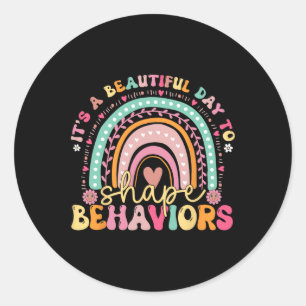 Its A Beautiful Day To Shape Behaviours Neurodiver Classic Round Sticker