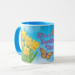 It's A Beautiful Morning Spring Floral Mug