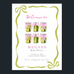 It's a Big Dill - Pickle Pink Coquette Baby Shower Poster<br><div class="desc">It's a Big Dill - Pickle Pink Coquette Baby Shower Poster</div>