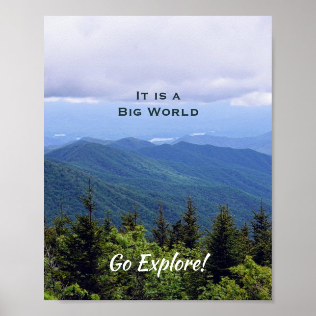 Its a Big World, Go Explore Poster (Front)