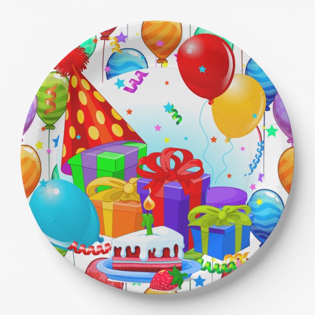 It's A Birthday Celebration   Paper Plate (Front)