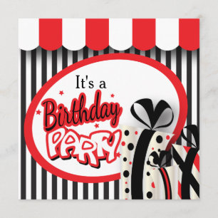 It's a Birthday Party   80th Birthday Invitation