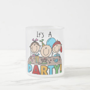 It's a Birthday Party T-shirts and Gifts Frosted Glass Coffee Mug