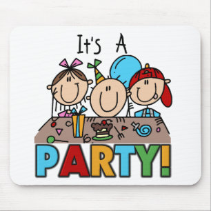 It's a Birthday Party T-shirts and Gifts Mouse Mat