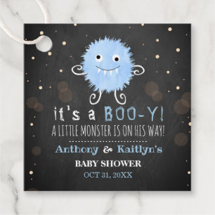 It's A Boo-y! Little Monster Halloween Baby Shower Favour Tags