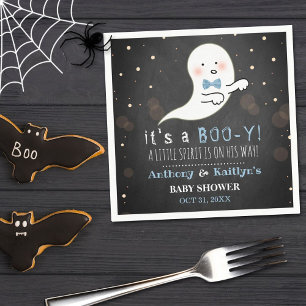 It's A Boo-y! Little Spirit Halloween Baby Shower Napkin