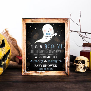 It's A Boo-y! Little Spirit Halloween Baby Shower Poster