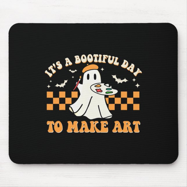 It's A Bootiful Day To Make Art Halloween Art Teac Mouse Mat (Front)