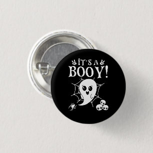 It's A Booy, Cute Baby Gender Reveal Halloween 3 Cm Round Badge