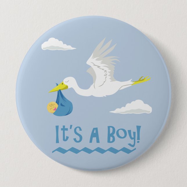 It's a Boy! 10 Cm Round Badge (Front)