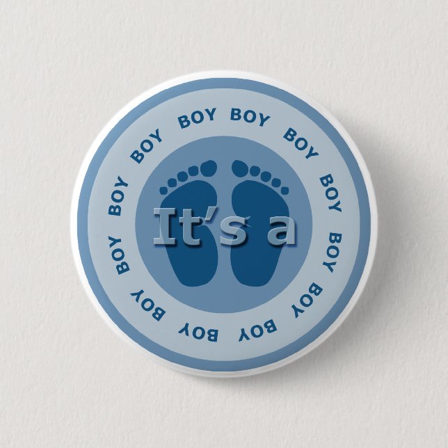 its a boy 6 cm round badge (Front)