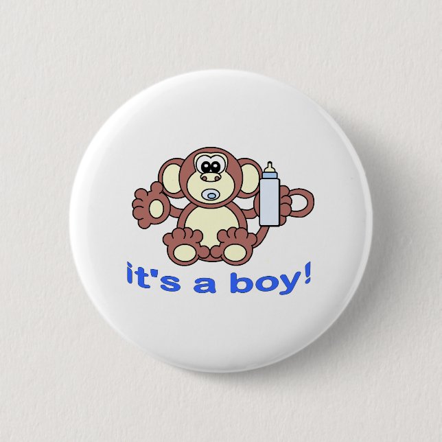 Its A BOY! 6 Cm Round Badge (Front)