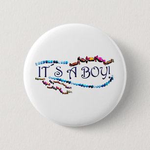 Its a Boy 6 Cm Round Badge