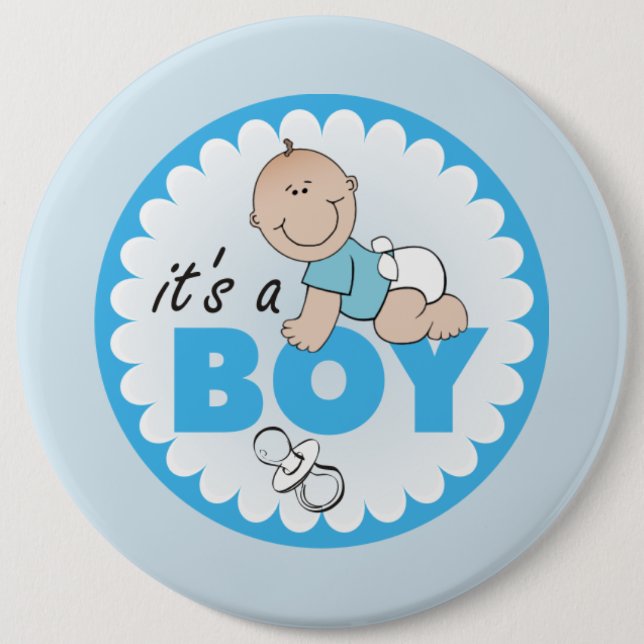 It's a Boy 6 Cm Round Badge (Front)