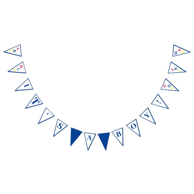 It's A Boy ABC Primary Colours bunting banner (All)