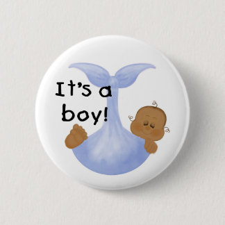 It's a Boy African American 6 Cm Round Badge