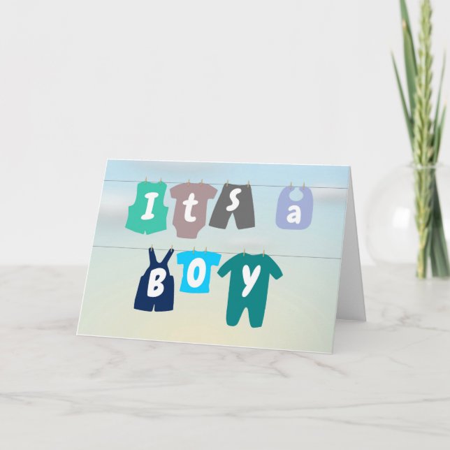 its a boy announcement (Front)
