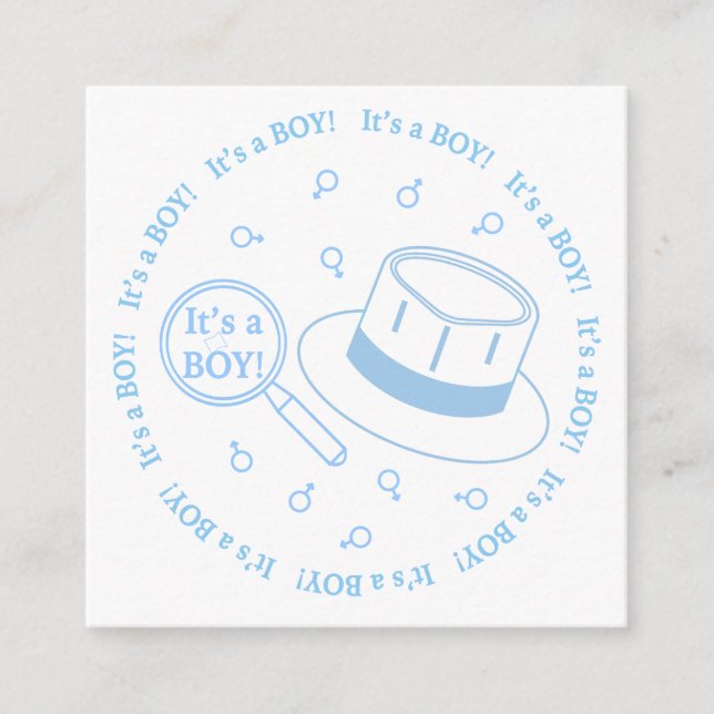 It's a Boy! announcement (Front)