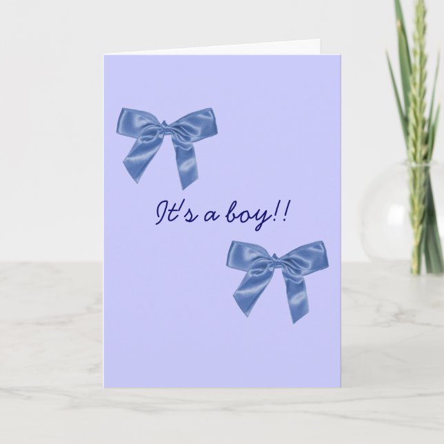 It's a boy!! announcement (Front)