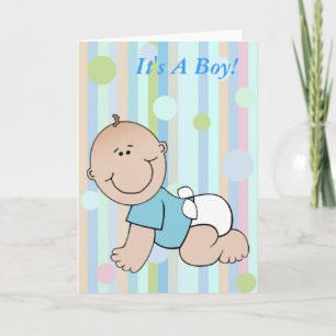 Its A Boy Announcement Card