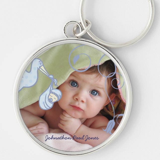 It's a Boy Announcement Keychain (Front)