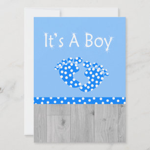 It's a boy baby announcement