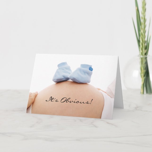 It's a boy baby announcement & shower invitation (Front)