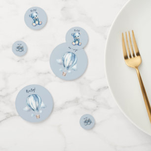It's a Boy!  Baby Boy Teddy Bear Balloon Confetti