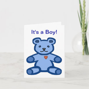 It's a boy - baby congratulations and welcome card