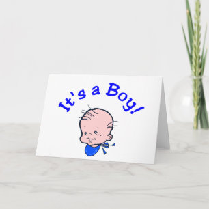 It's A Boy (Baby Face) Announcement