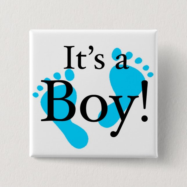 Its a Boy - Baby, Newborn, Celebration 15 Cm Square Badge (Front)