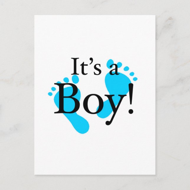 Its a Boy - Baby, Newborn, Celebration Announcement Postcard (Front)