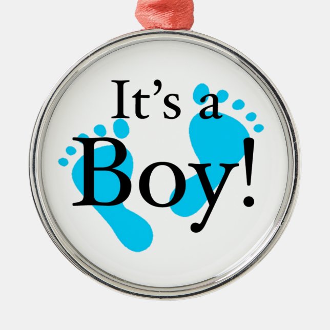 Its a Boy - Baby, Newborn, Celebration Metal Tree Decoration (Front)