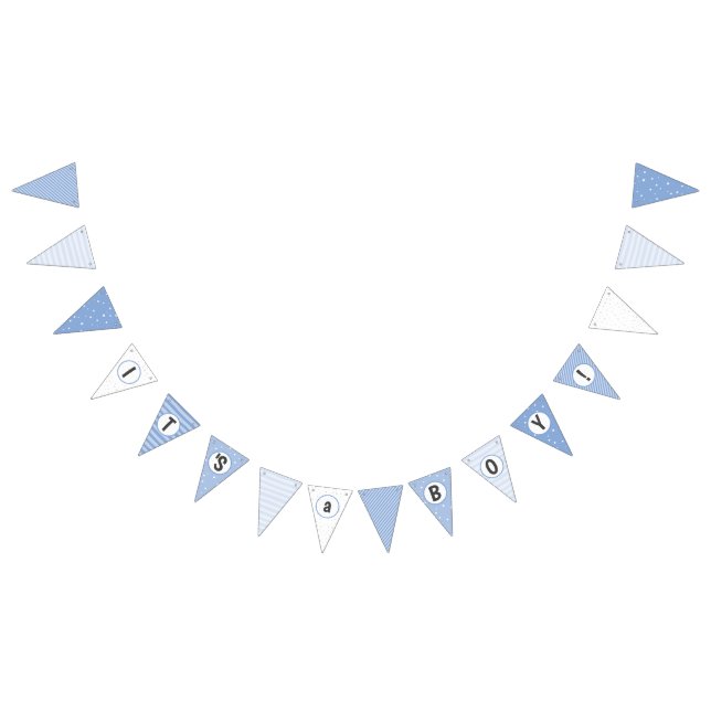 It's a Boy Baby Nursery Decorations Bunting Flags (All)
