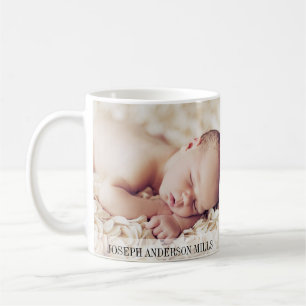 It's a Boy Baby Photo Birth Announcement Coffee Mug