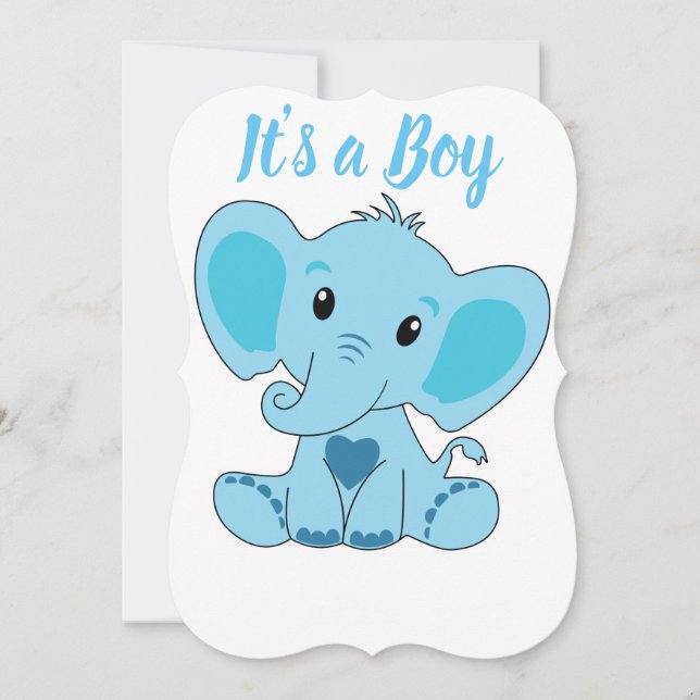 It's a Boy, Baby, Pregnancy, Announcement, Invitation (Front)