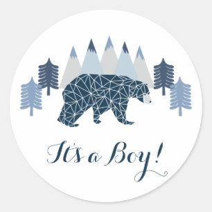 It's a boy! baby shower baby boy classic round sticker