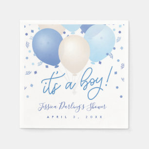 It's a Boy Baby Shower Blue balloons Napkin