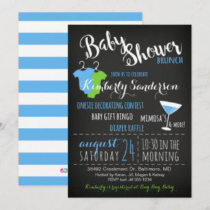 It's a Boy Baby Shower Brunch Party Invitation