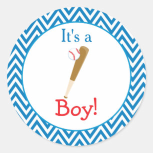 'It's a Boy' Baby Shower Classic Round Sticker