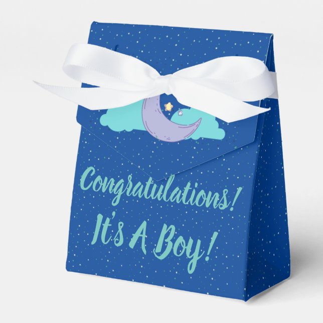It's A Boy! Baby Shower Congratulations Favour Box (Front Side)
