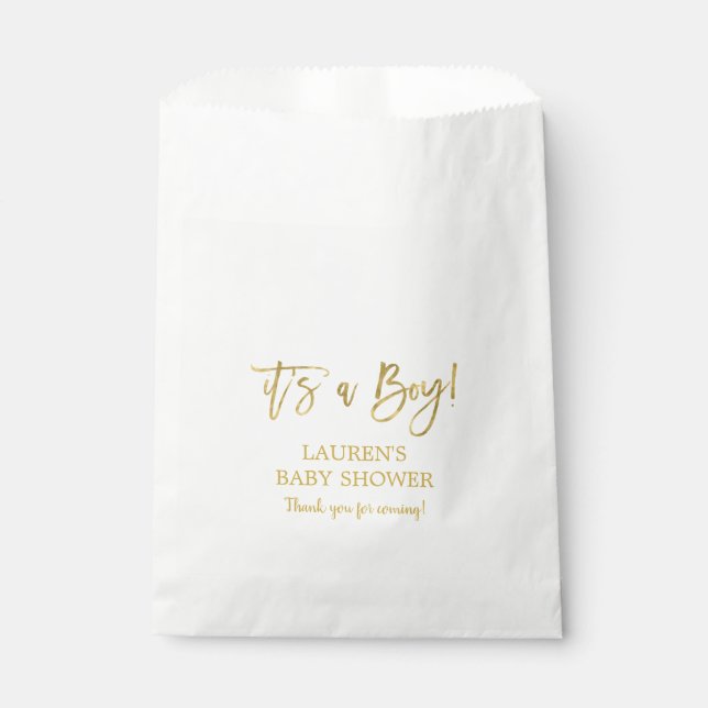 It's a Boy Baby Shower favour bag (Front)
