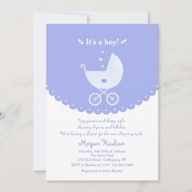 It's A boy Baby Shower Invitation (Front)