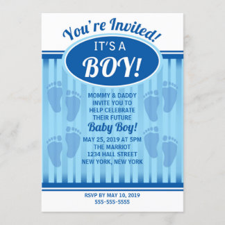 It's A Boy! Baby Shower Invitation