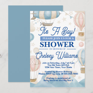 It's A Boy Baby Shower Invitation