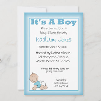 It's a Boy  Baby Shower Invitation