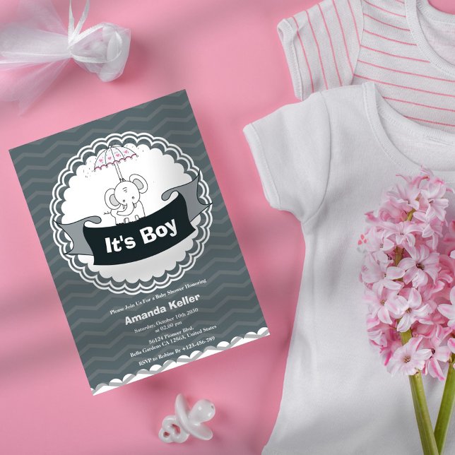 It's a Boy Baby Shower Invitation (Creator Uploaded)